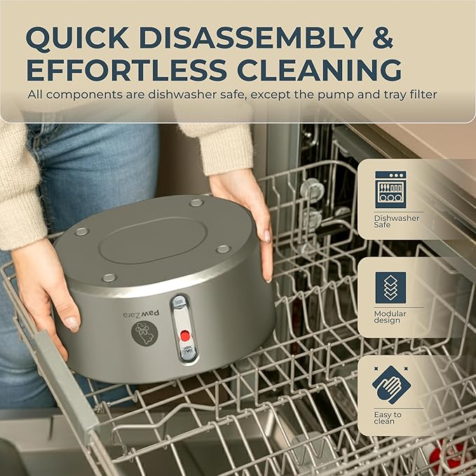 Cat Water Fountain: 108oz/3.2L Ultra Quiet with Cat Fountain Water Level Window, Pet Water Fountain Bundle with 4 Extra Filters and Motion Sensor