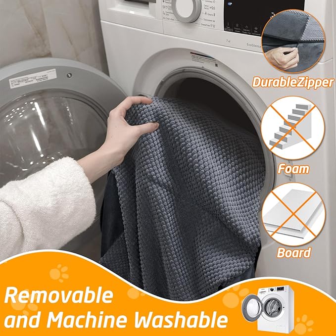 31" H Dog Stairs for Small and Medium Dogs 7-Step Ramps for High Beds and Couch Non-Slip Extra Wide Pet Stairs for Old Dogs and Puppy and Cat - Stable & Durable with Machine Washable Cover Indoor