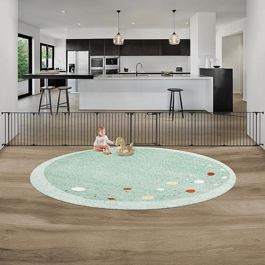 BalanceFrom Easy Walk-Thru Safety Gate for Doorways and Stairways with Auto-Close/Hold-Open Features, 29-Inch Tall, 205-Inch Wide, Graphite