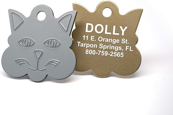 Providence Engraving Pet ID Tags in 8 Shapes, 9 Colors, and Two Sizes - Personalized Dog and Cat Tags with 4 Lines of Customizable Text