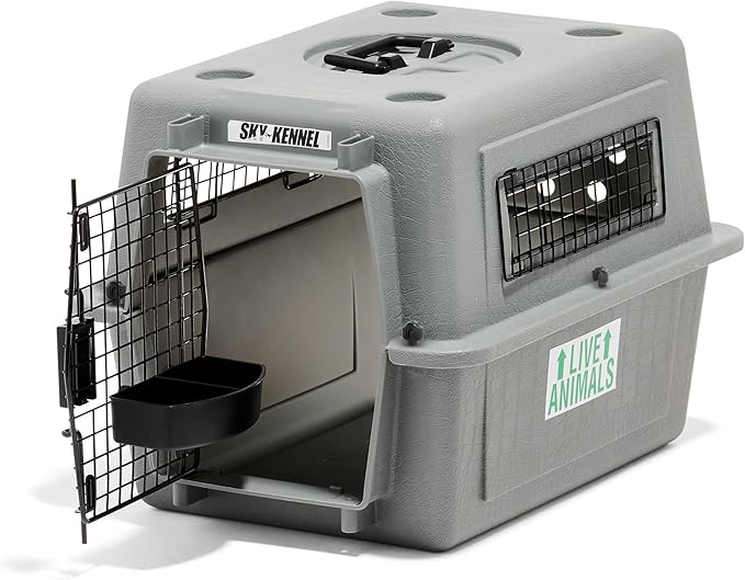Petmate Sky Kennel - For Air and Travel, Airline Compliant Dog Crate for Pets up to 15 lbs, Heavy Duty Dog Kennel, Made in the USA- 21 Inches