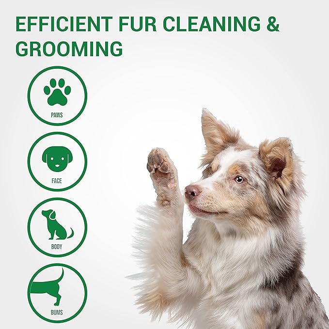 Inspire Naturals Pet Wipes for Dogs and Cats 100% Natural Plant Based with Organic Antioxidants, Dog Wipe Cleaning Deodorizing | Cat Wipes | Puppy Wipes | Dog Wipes for Paws and Butt (50ct - 1 Pack)