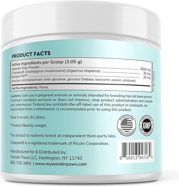 Wonder Paws Dental Powder for Dogs – Teeth Cleaning & Dental Care Made Easy – Removes Plaque, Tarter, Stains & Freshens Breath – Plaque & Tartar Remover for Dogs of All Ages – 60 Scoops