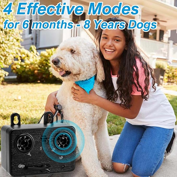 Anti Barking Devices, Auto Dog Barking Control Devices with 3 Modes, Rechargeable Ultrasonic Dog Bark Box Dog Barking Deterrent Devices, Effective Stop Barking Dog Devices for Indoor & Outdoor Dogs I
