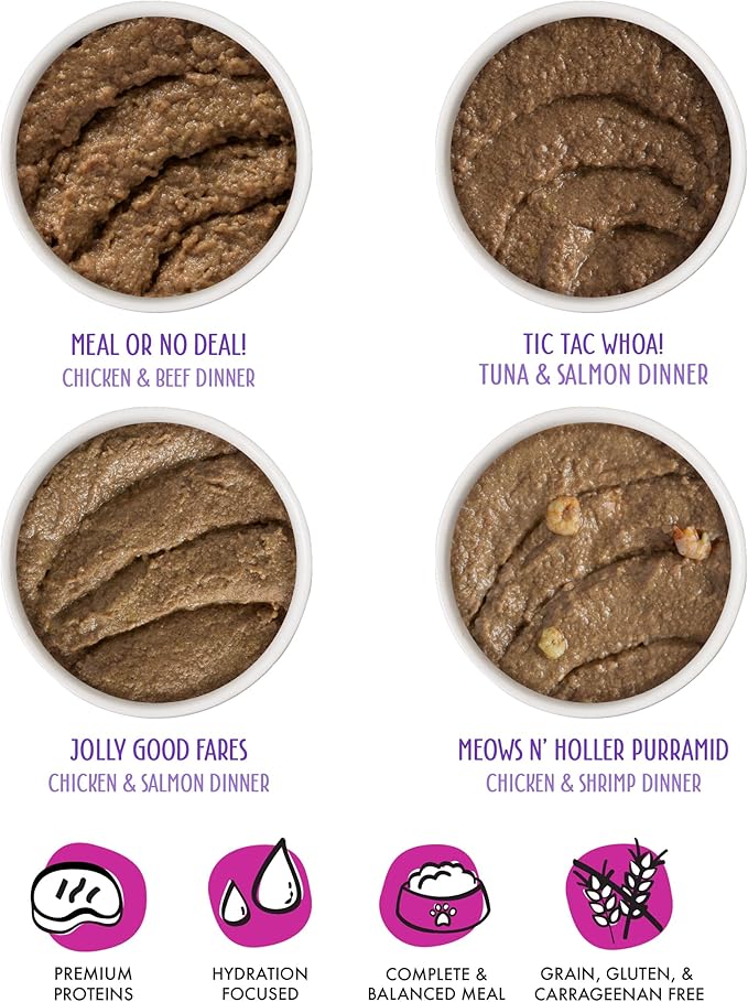 Weruva Wet Cat Food, Grand Prize Patés Variety Pack, 3oz Can, Pack of 12