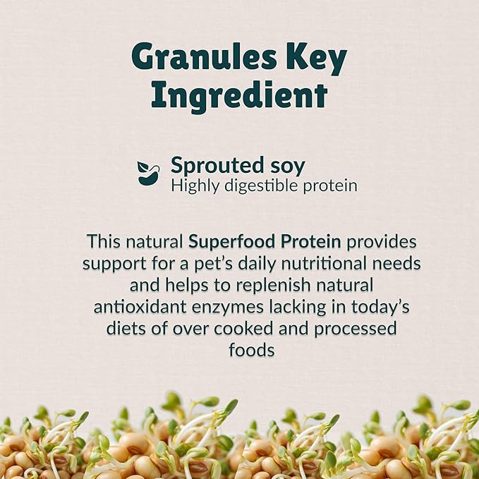Nzymes® Sprouted Granules 2LBS (2 Pack) for Dogs, Cats, Horses, and Companion Pets. Raw Super-Food Protein and Antioxidant Nutrition. - 220 Servings - Made in The USA
