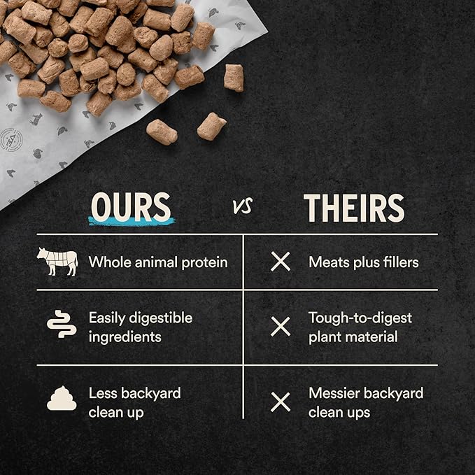 Vital Essentials Freeze-Dried Raw Beef & Salmon Meal or Mixer Dog Food Soft Nibs | 99% Beef, Salmon, Organs & Bone |14 oz