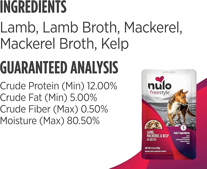 Nulo Freestyle Variety Flavor Real Meat Grain-Free Premium Puppy & Dog Food Topper, 2.8 Ounce (Pack of 6)