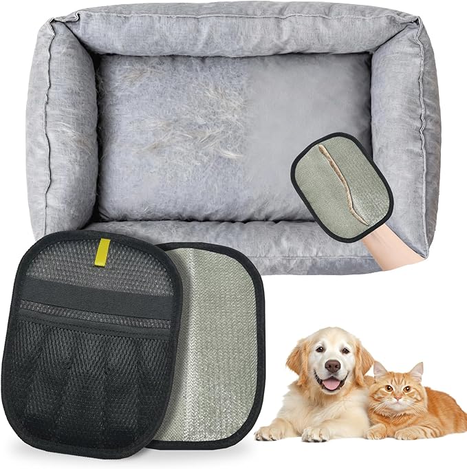 Pet Hair Remover Glove for Dogs and Cats, Reusable & Electrostatic Pet Hair Remover Glove, Effective Pet Hair Removal Tool for Couch, Carpet, Car Seat, and Clothing-1PCS