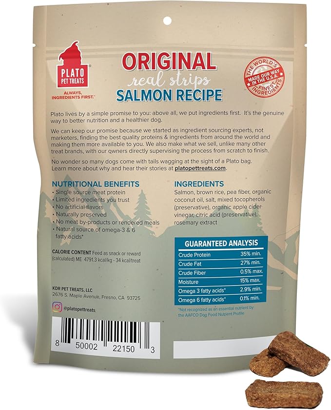 Plato Original Real Strips Salmon 18oz