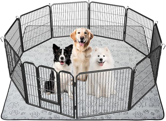 Qeils Reusable Puppy Pads, Washable Pee Pads for Dogs, Waterproof Non Slip Wee Wee pad, Absorbent and Leakproof Training Mats for Potty, Crate, Playpen, Bed, Sofa, 72"x 72"