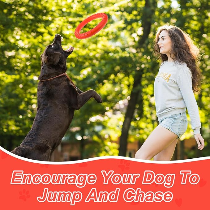 4Pcs Dog Toy Dog Training Ring for Outdoor Aggressive Durable Pet Chewers Fetch Toys Durable Floating Flying Disc Dogs Ring Chew Toys for Pool Swimming,Throwing