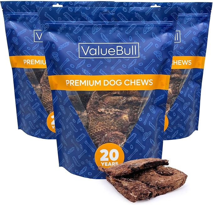 ValueBull Beef Lung Wafers, Premium 6 Pounds - Angus Beef Dog Treats, Grass-Fed, Single Ingredient