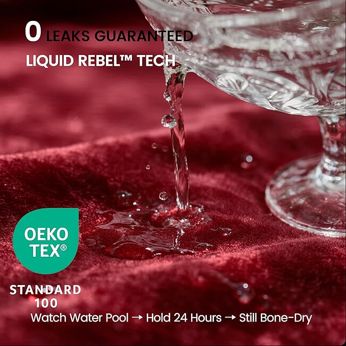 gogobunny Waterproof Bed Blanket, Reversible Sherpa Fleece Throw Blanket for Dog Puppy Cat, Furniture Cover Protects Bed Couch Sofa from Liquid Pee and Pet Fur (Romantic Red, 50x60 inches)