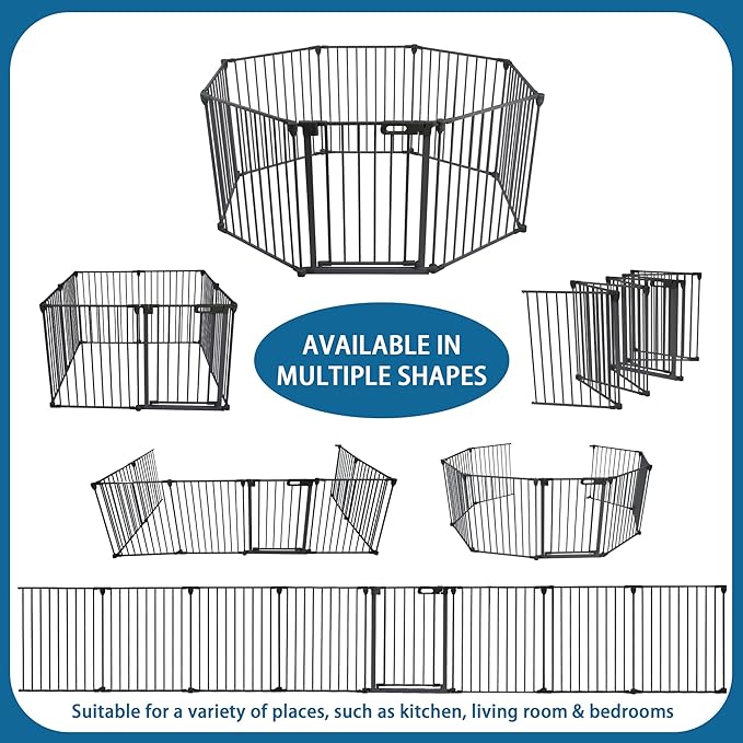 BalanceFrom Easy Walk-Thru Safety Gate for Doorways and Stairways with Auto-Close/Hold-Open Features, 29-Inch Tall, 205-Inch Wide, Graphite