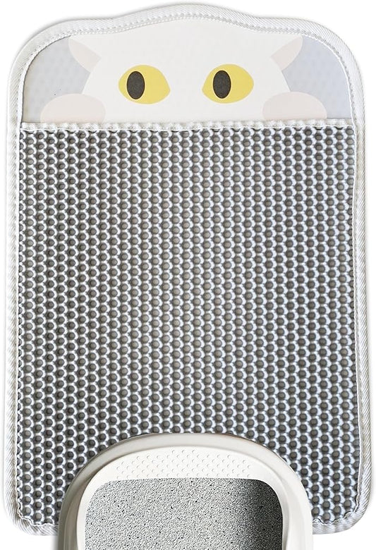 Lukamoo® Cute Double-Layer Litter Mat, Ideal for Any Cat Litter