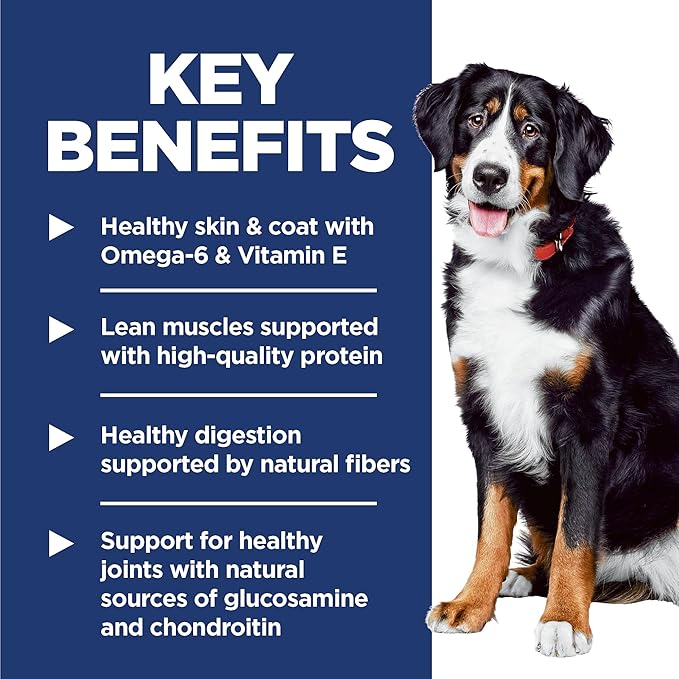 Hill's Science Diet Large Breed Adult Dry Dog Food 1-5, Quality Protein for Joint Support & Lean Muscles, Lamb & Brown Rice Recipe, 33 lb. Bag