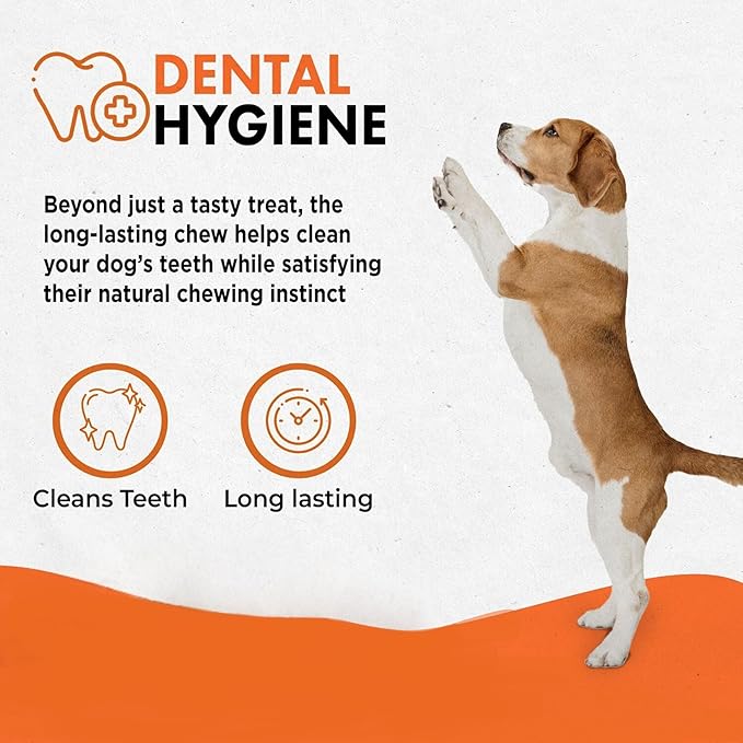 Canine Naturals Peanut Butter Chew - 100% Rawhide Free Dog Treats - Made with Real Peanut Butter - All-Natural and Easily Digestible - 2 Pack of 9 Inch Extra Large Rolls for Dogs 75 lbs and Upp