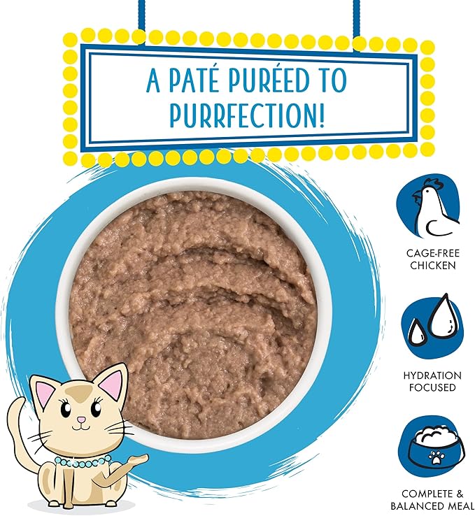 Weruva Slide N' Serve Paté Wet Cat Food, Jeopurrdy Licious Chicken Dinner, 2.8oz Pouch (Pack of 12)