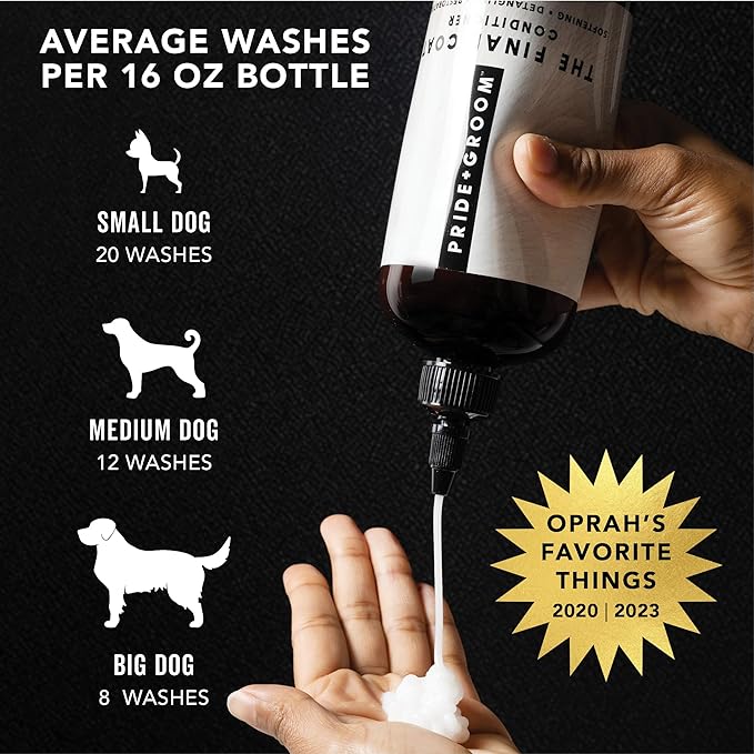 Pride and Groom The Final Coat | Grooming Conditioner That Extends The Life of a Groom | Tearless All Natural Ingredients That Untangle, Nourish, and Add Shine for All Dogs – 16oz (Pack of 2)