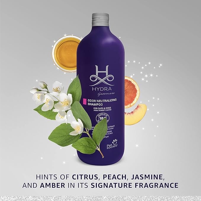 Hydra Professional Odor Neutralizing Shampoo for Dogs and Cats, Pet Shampoo for Removing Odor, Suitable for All Breeds and Hair Types