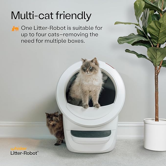 Litter-Robot 4 Supply Bundle by Whisker, White - Automatic, Self-Cleaning Cat Litter Box, WiFi Enabled, Includes Litter-Robot 4, 3 OdorTrap Refills, 10 Liners, 30 Cleaner Wipes, & 2 Carbon Filters