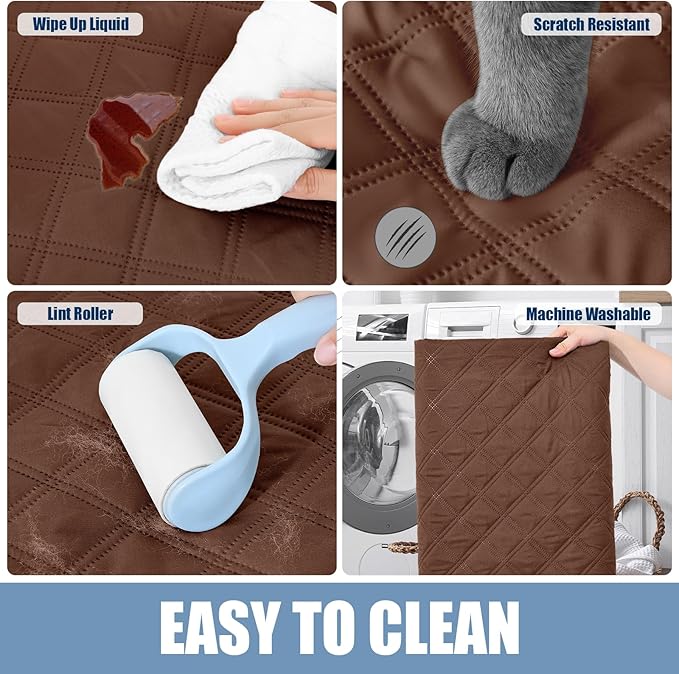 Smiry Waterproof Dog Blanket, Reversible Dog Bed Cover Pet Blanket, Soft Pet Couch Covers for Sofa Washable, Bed Couch Sofa Furniture Protector for Puppy Cat Kids (40"x70", Brown/Chocolate)