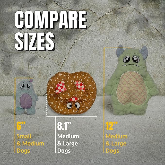 Bite Force Dog Toy - Pawsome Pretzel Squeaky Treat Dog Toy Kevlar-Reinforced for Aggressive Chewers- Brown.