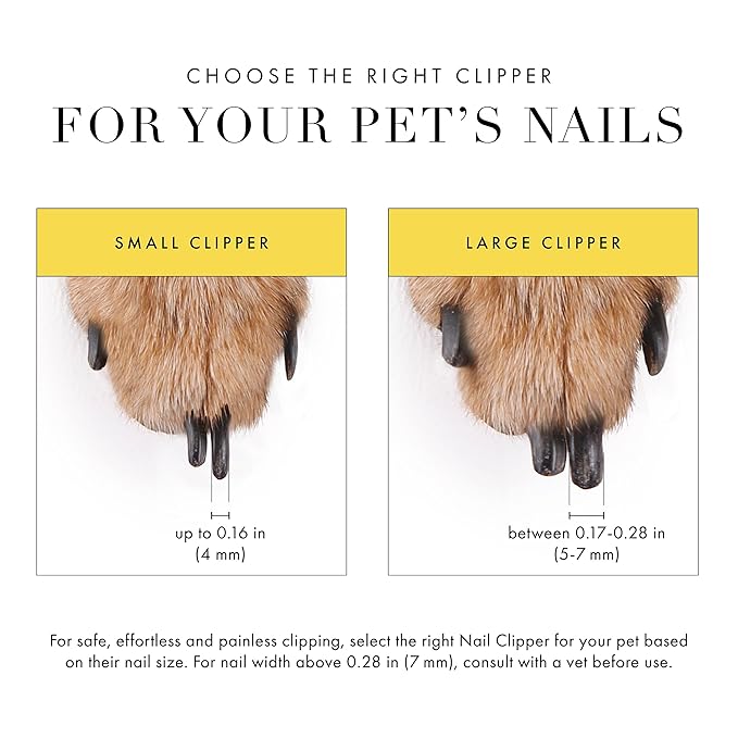 Tweezerman Large Nail Clippers for Dogs & Cats, Manual Professional Cat & Dog Nail Trimmer with Ergonomic Handle