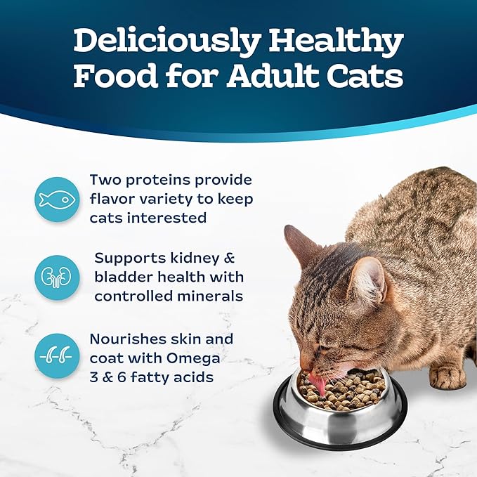 Blue Buffalo Tastefuls Adult Cat Dry Food, Multi-Protein Salmon & Ocean Fish Recipe, 5-lb. Bag