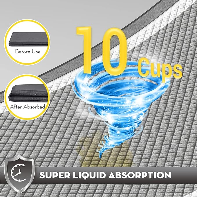 CROCI Pee Pads for Dogs XXL 30x36in, Charcoal Pet Pee Pads Odor-Control & Super Absorbent Up to 10 Cups, 6-Layer Quick Dry & Leak-Proof with Adhesive Tabs, Disposable (35 Counts)