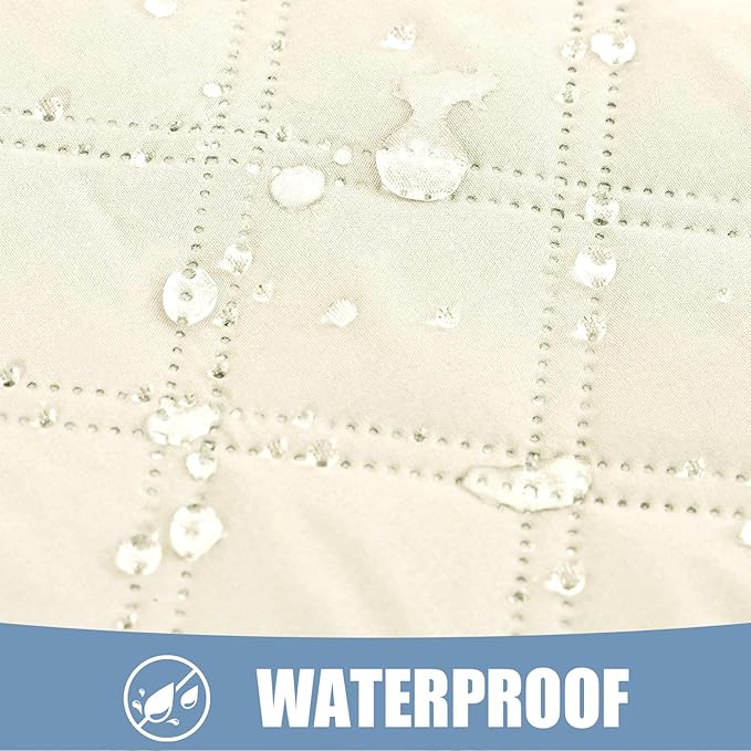 Smiry Waterproof Dog Blanket, Reversible Dog Bed Cover Pet Blanket, Soft Pet Couch Covers for Sofa Washable, Bed Couch Sofa Furniture Protector for Puppy Cat Kids (52"x82", Beige/Beige)