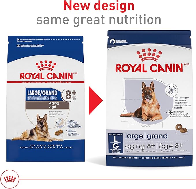 Royal Canin Size Health Nutrition Large Aging 8+ Senior Dry Dog Food, 30 lb Bag