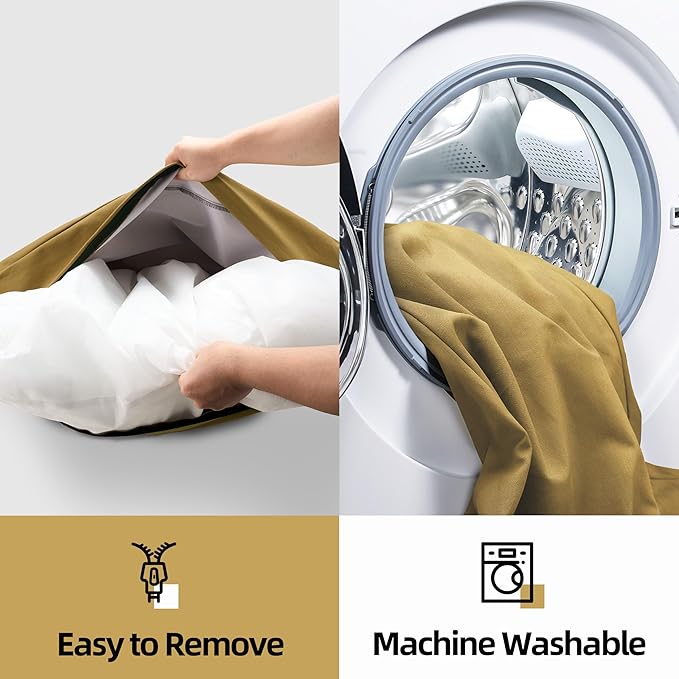 Sytopia 36-Inch Canvas Outdoor Dog Bed, Washable & Waterproof with Chew-Resistant Removable Cover, Ideal for Large & Medium Dogs for Indoor, Outdoor, Crate, or Patio Use (Yellow)