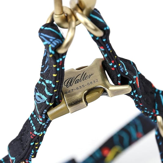 Angie and Allie Organic Cotton Personalized Step in Dog Harness,Custom Dog Halter Vests,Adjustable No Pull Canine Halter Harness for Small Medium Large Dogs