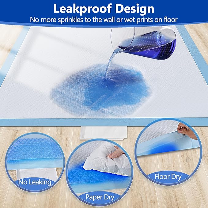 Gimars XXL 30“x36” Thicken 6 Layers Ultra Absorbency Dog Pee Pad Extra Large 3S Quick Dry Leakproof Disposable Urine Pads for Dogs, Cats, Rabbits Pets