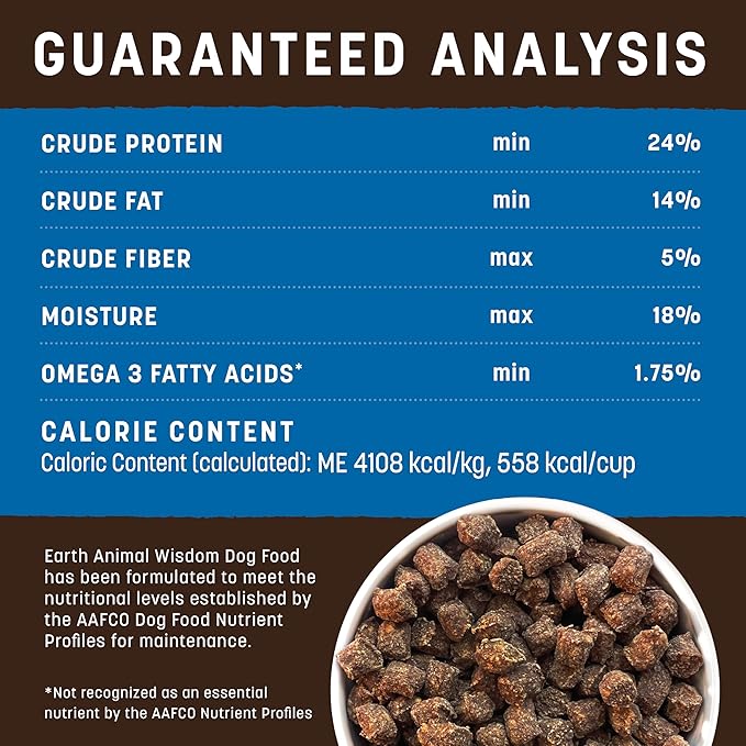 Earth Animal Wisdom Air-Dried from The Air Recipe Premium Natural Dog Food, 8 lb. Bag