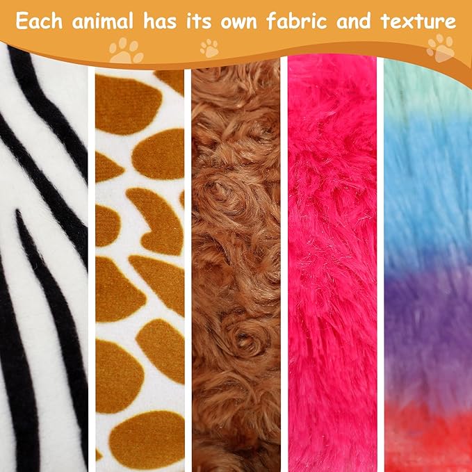 Hollypet Soft Squeaky Dog Toys, Plush No - Mess Chew Toys for Small and Medium Dogs and Non-Aggressive Chews, Puppy Teeth Cleaning Chew Toys, 5 Animal