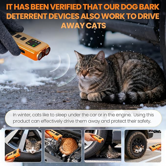 Dog Bark Deterrent Devices, Rechargeable Anti Barking Device for Dogs, Dog Training Tools to Stop Bad Behaviors, Compact Bark Control for Dogs, Up to 32 Ft Range Dog Barking Silencer, Easy to Carry