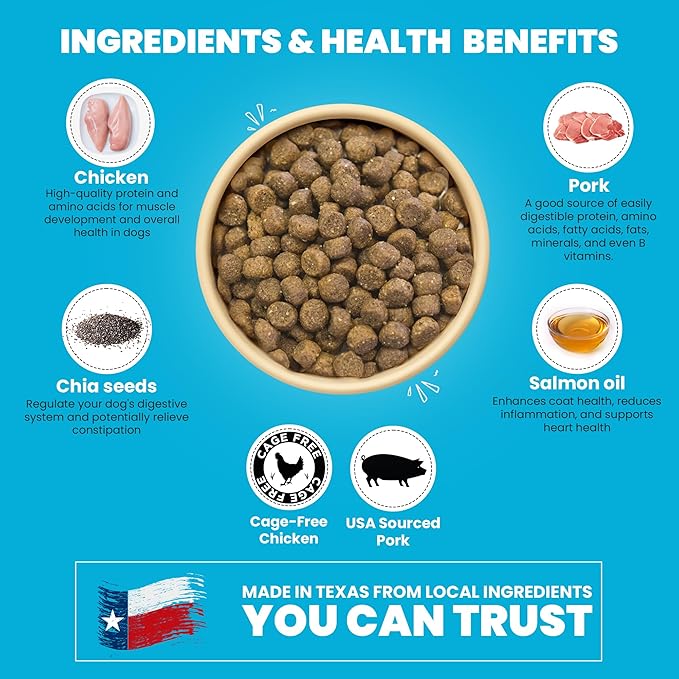 Muenster Ancient Grains Chicken & Pork Dry Dog Food, 22lb - Gluten-Free, High Protein, Digestive Support