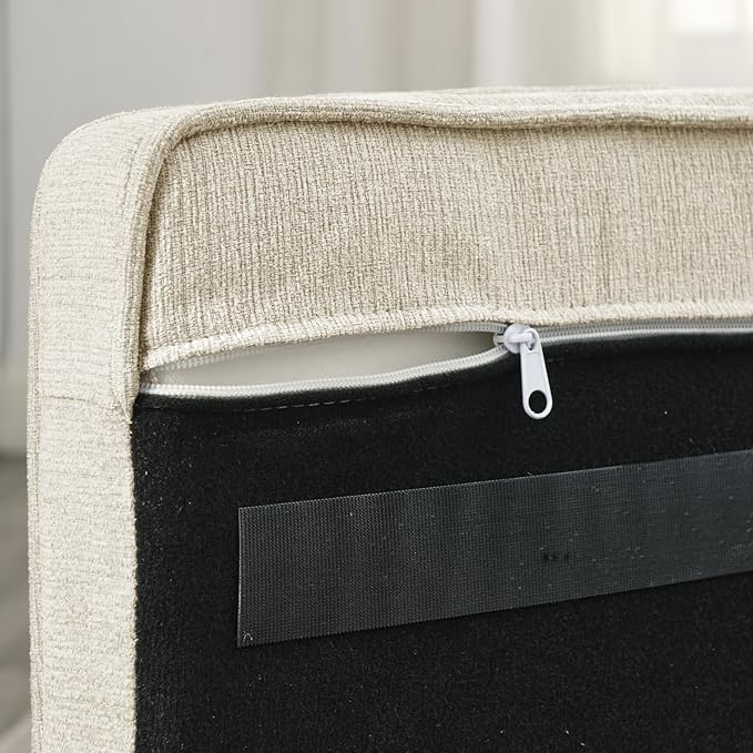 Dog Sofa Couch for Medium Dogs, 31" Memory Foam Dog Couch with Washable Fabric, Removable Cushion, Sofa Bed for Medium Dogs, Beige