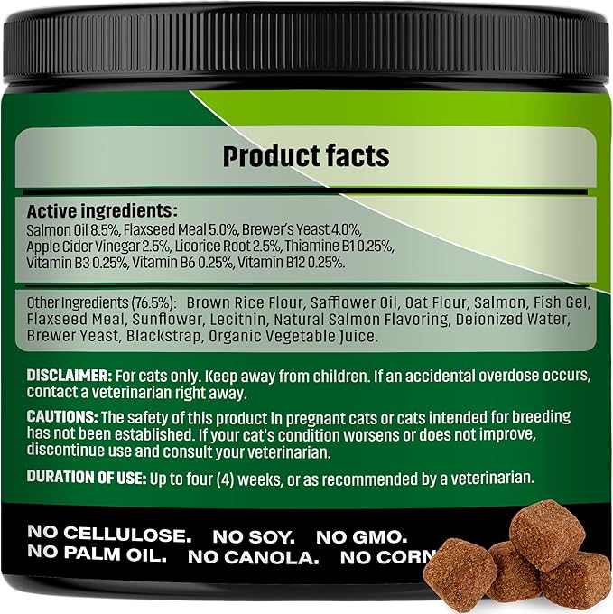 Flea and Tick Prevention Chewable Pills for Dogs and Cats - Revolution Oral Flea Treatment for Pets - Pest Control & Natural Defense - Chewables Small Tablets Made in USA (Salmon (for Cats))