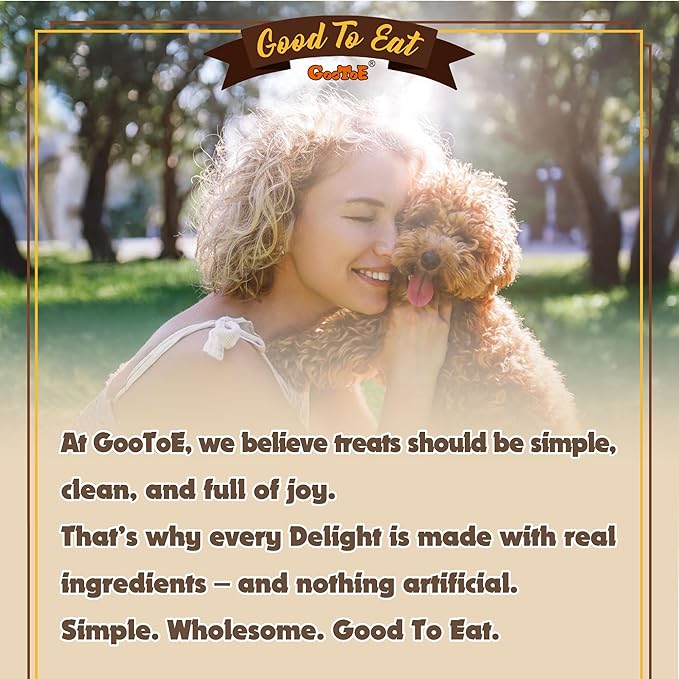 Gootoe Buffalo Dog Treats, Buffalo Bites Bone Shaped 8oz - Natural Low-Fat Chews for Training & Rewards, Limited Ingredient, Resealable Bag, Perfect for Small Dogs & Puppies