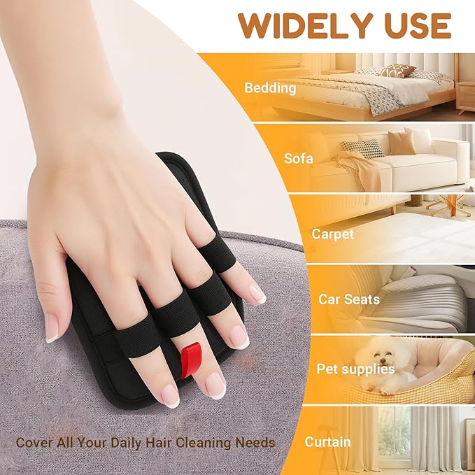 1PCS Pet Hair Remover glove,Electrostatic Pet Hair Removal,Reusable Cat & Dog Hair Removal for Couch,Furniture,Clothing & Bedding,Carpet,Car Seat...Lint Mitt for Pet Hair,Upgraded Fur Remover Tool