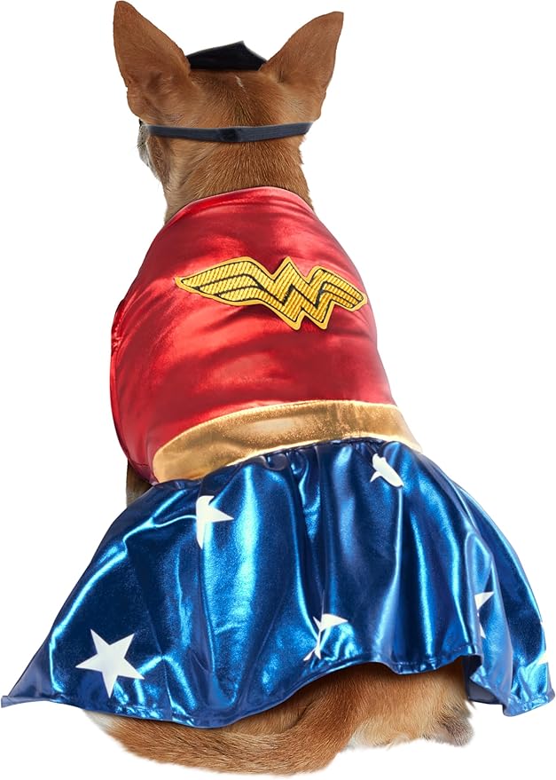 DC Comics: Wonder Woman Pet Costume for For Dogs or Cats by Rubies, XL