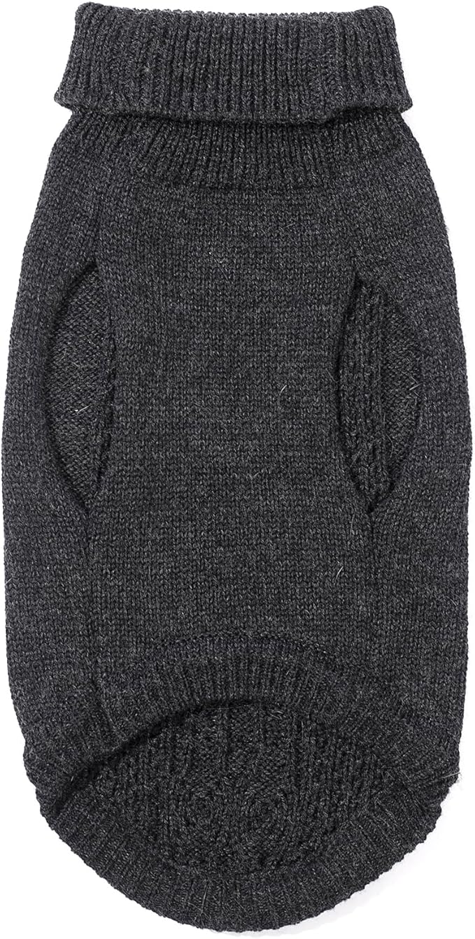 Stretchy Cat Sweater - 17 Colors & 6 Sizes | Snug Winter-Ready Knit for Boy/Girl Cats & Kittens(Dark Gray, X-Small)