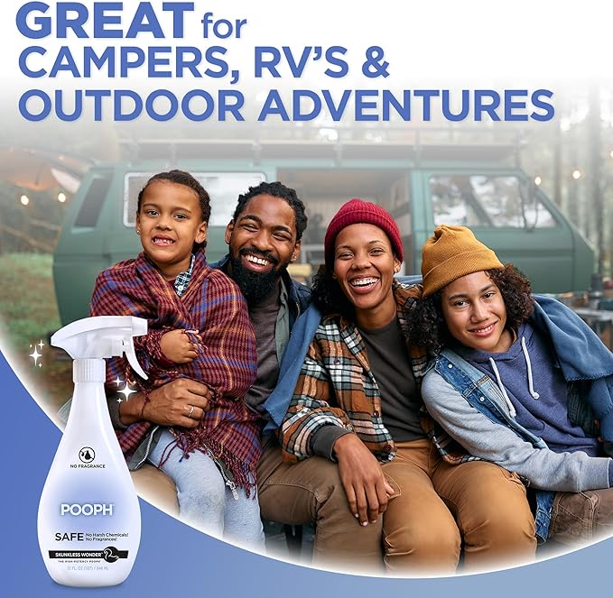 POOPH Skunkless Wonder – 32 fl oz Bottle – Works on the Skunk Odor and the Worst Lingering Stink— Works on contact No Fragrances, No Harsh Chemicals, Use on Fur, Clothing, even Stinky Footwear