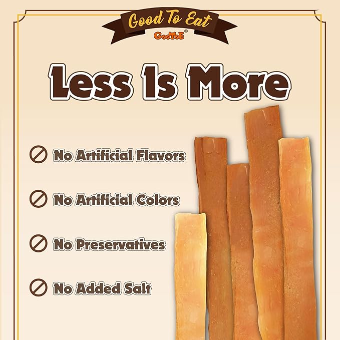 Gootoe Turkey Tendon Dog Treats, Sliced (M) 1 lb, USA-Sourced Turkey Tendon, Natural Snack, Premium Puppy Chews, Hypoallergenic, Rawhide Free, Reseal Value Bags, Sizes for Medium Dogs