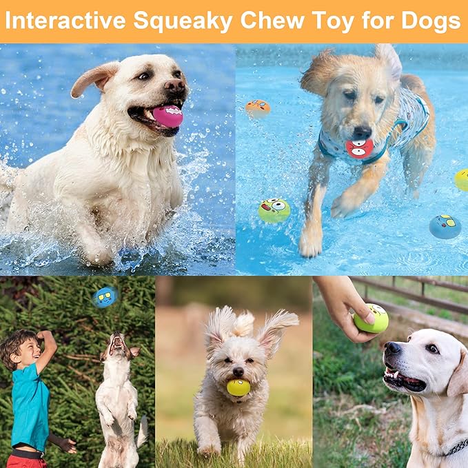 Latex Squeaky Dog Toys Rubber Funny Cute Interactive Fetch Animal Dog Balls for Puppy Small Pet Dogs 6 Pcs/Set