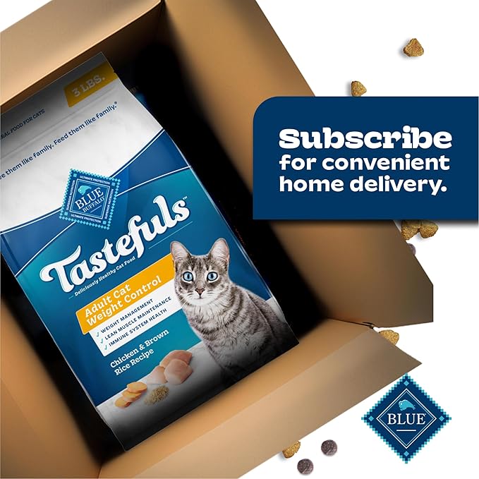 Blue Buffalo Tastefuls Natural Food for Adult Cats, Weight Control, 7-lb. Bag